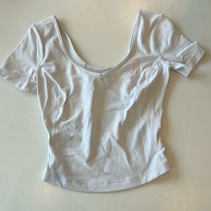 White Lulu crop top